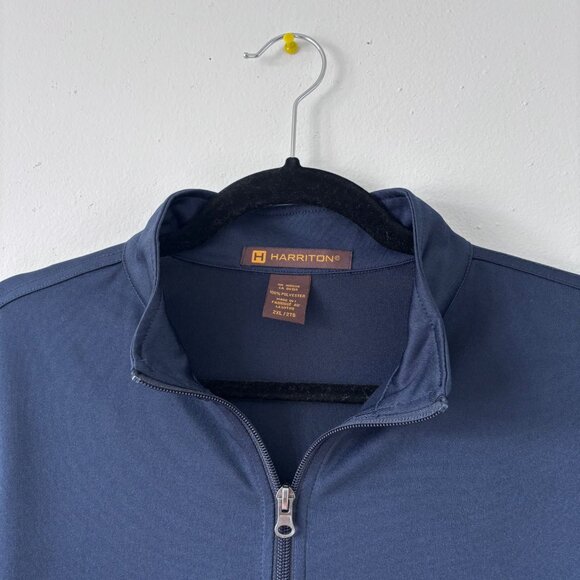 Harrinton Blue Long Sleeve Shirt with Zipper in 2XL - Picture 3 of 3